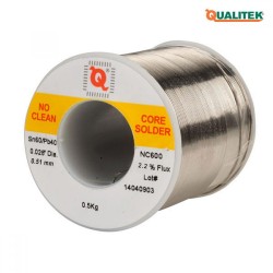 Qualitek NC600 Serisi Kurşunlu Tel Lehim 0.51 mm