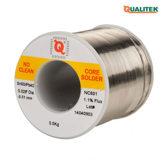 Qualitek NC601 Serisi Kurşunlu Tel Lehim 0.51mm